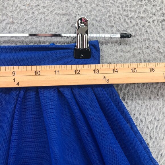 Jodi Kristopher Dress Womens 1 Jrs Blue Gold Lace Dance 2 Piece Sparkle Cocktail - Picture 14 of 16